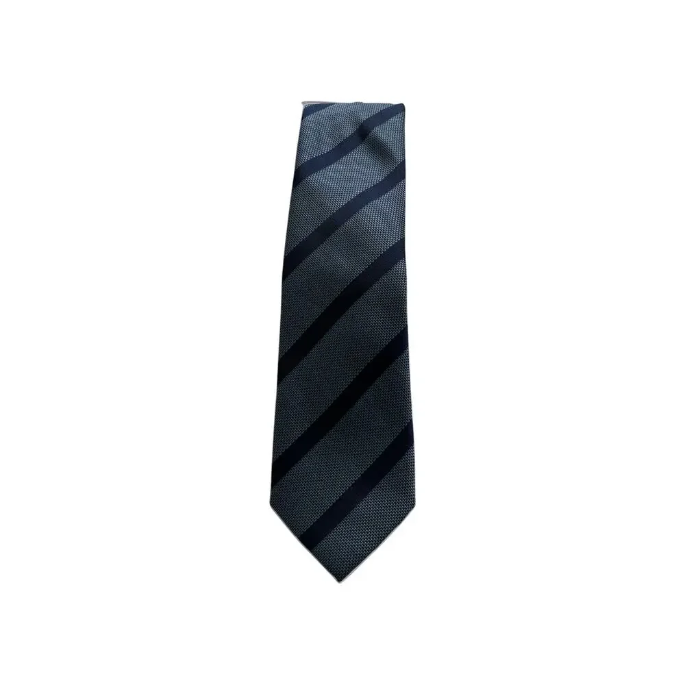 Alfani Tie Mens OS Blue Striped Silk Blend Woven Old Money